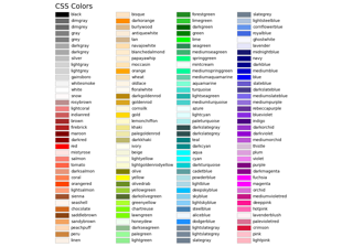 List of named colors